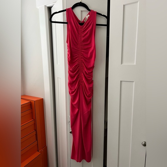 Michael Kors Fuchsia Ruched Dress - Picture 2 of 3
